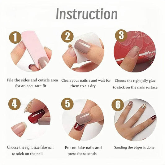 Blue series press-on nail tips  crystal pendant fake nails  longevity lock silver jewelry design fake nails  glue-pasted nail stickers  women's manicure